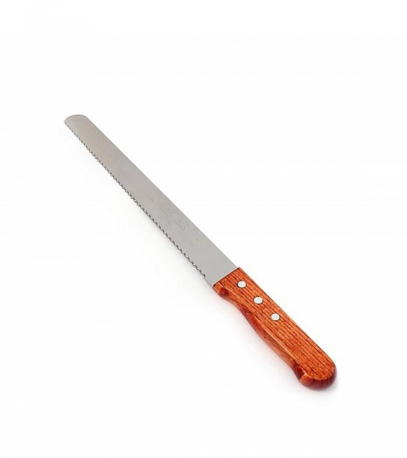 10 Inch Stainless steel Bread Knife wooden knife handle