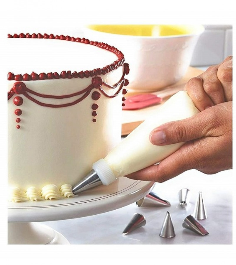 12 pcs Cake Decorating Nozzle with Piping Bag