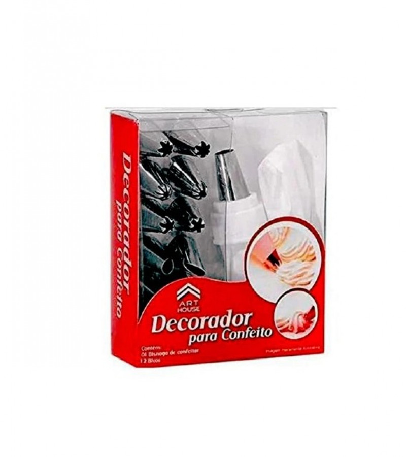12 pcs Cake Decorating Nozzle with Piping Bag