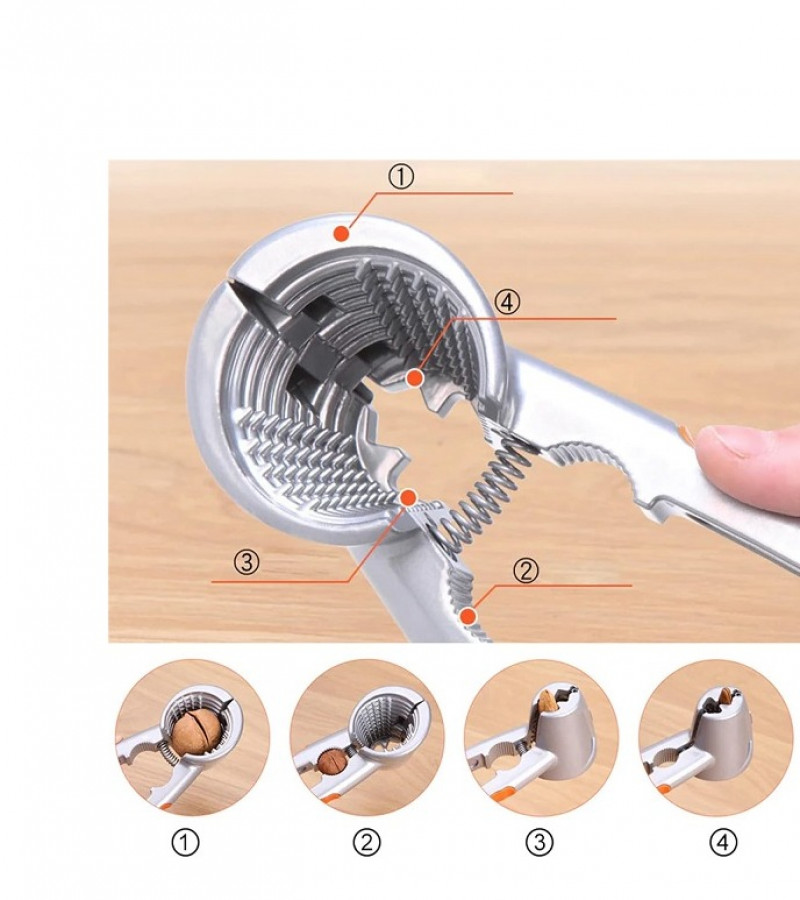 2 in 1 Metal Nutcracker Sheller for Walnuts Almonds Hazelnuts