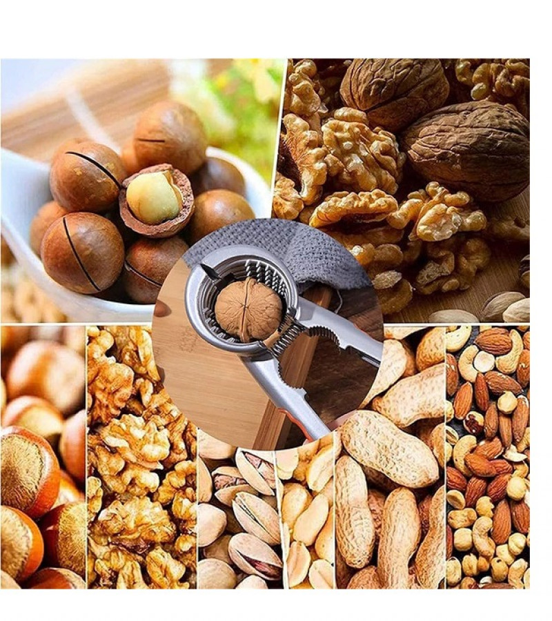 2 in 1 Metal Nutcracker Sheller for Walnuts Almonds Hazelnuts