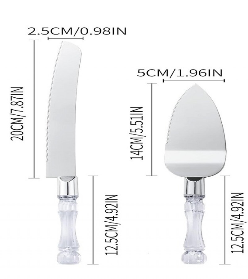2pcs Cake Knife and Server Set Cake Cutting