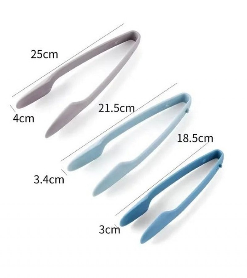 3pcs Cooking Tongs Plastic Salad Bowl Tongs