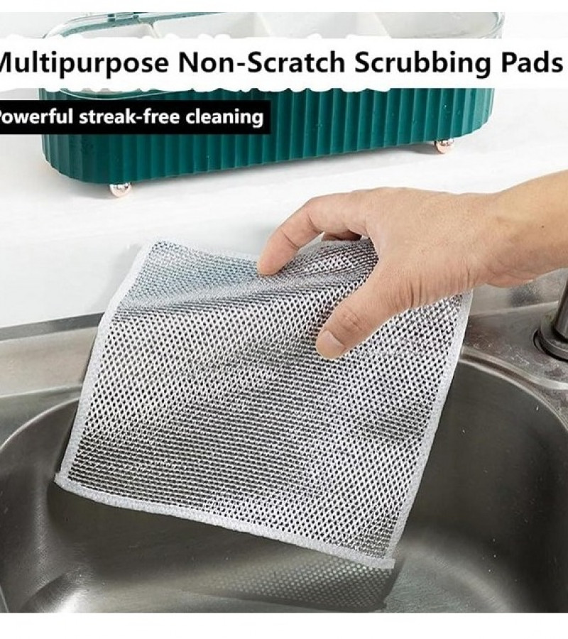 3pcs Non-Scratch Scrubbing Wire Dishwashing Cloth