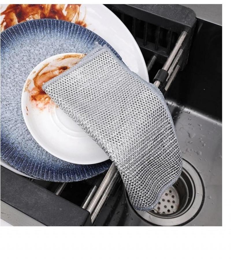 3pcs Non-Scratch Scrubbing Wire Dishwashing Cloth