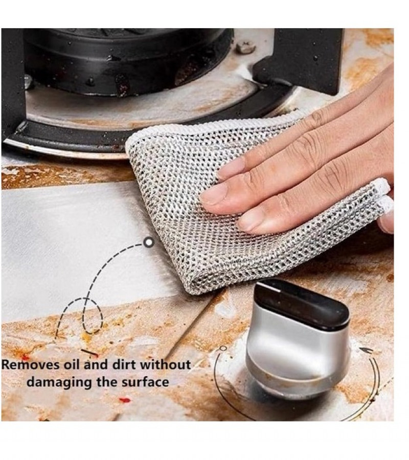 3pcs Non-Scratch Scrubbing Wire Dishwashing Cloth