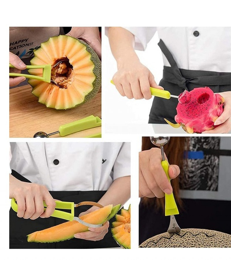 4in1 Watermelon cutter knife and grape Fruit Peeler Cutter slicer tools Seed Remover
