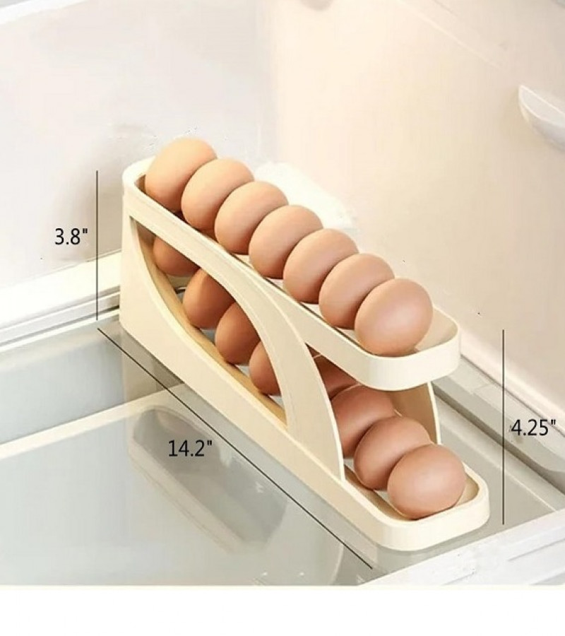 Automatic Scrolling Egg Rack Holder Storage Box Egg Basket Container