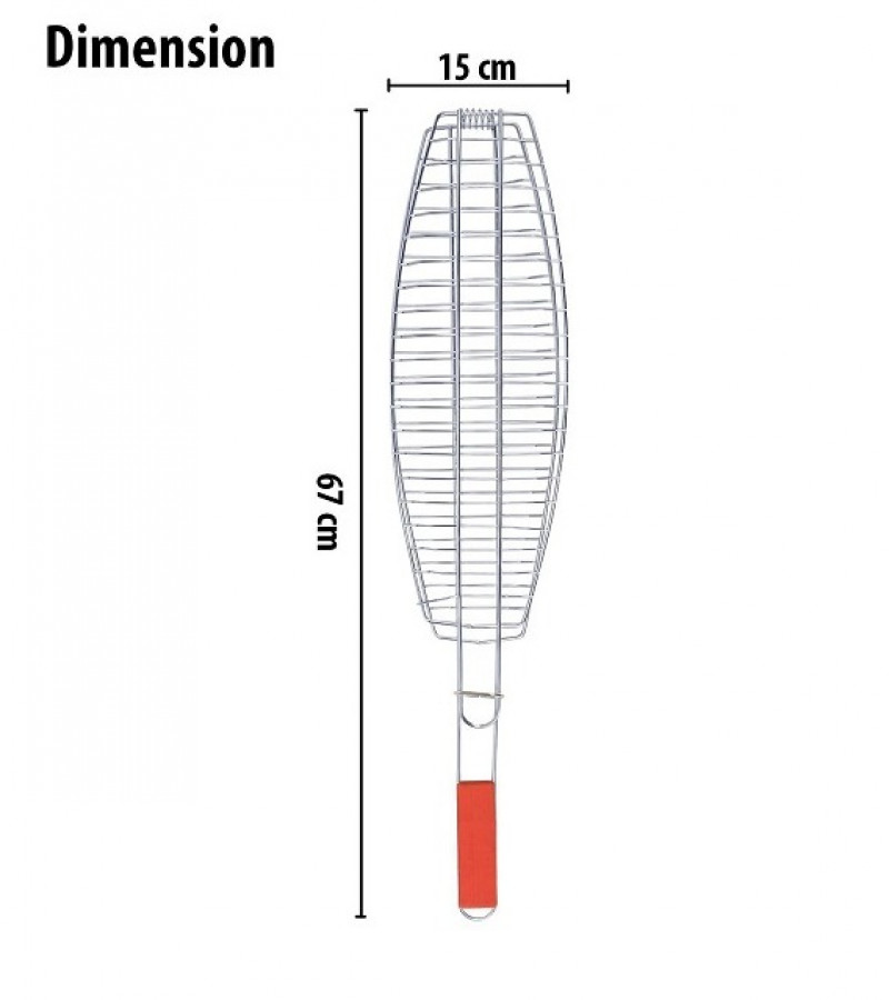 BBQ Barbeque Fish Grill Net Basket
