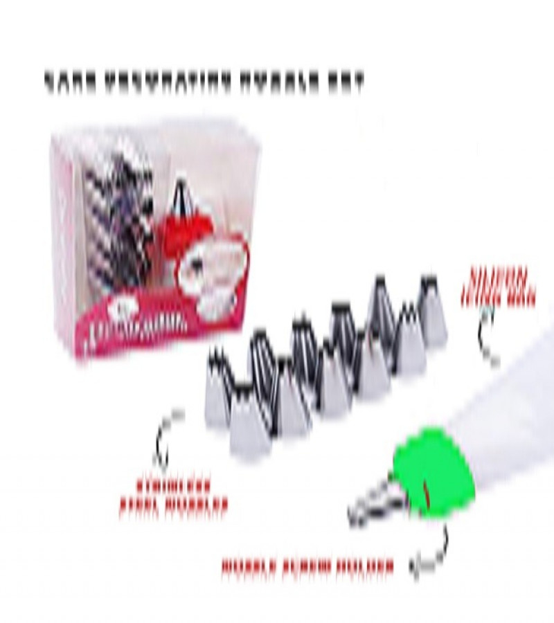 Best Cake Baking Deal Decorating Cake Nozzle Set Silicon Spatula Oil Brush and Measuring Spoons