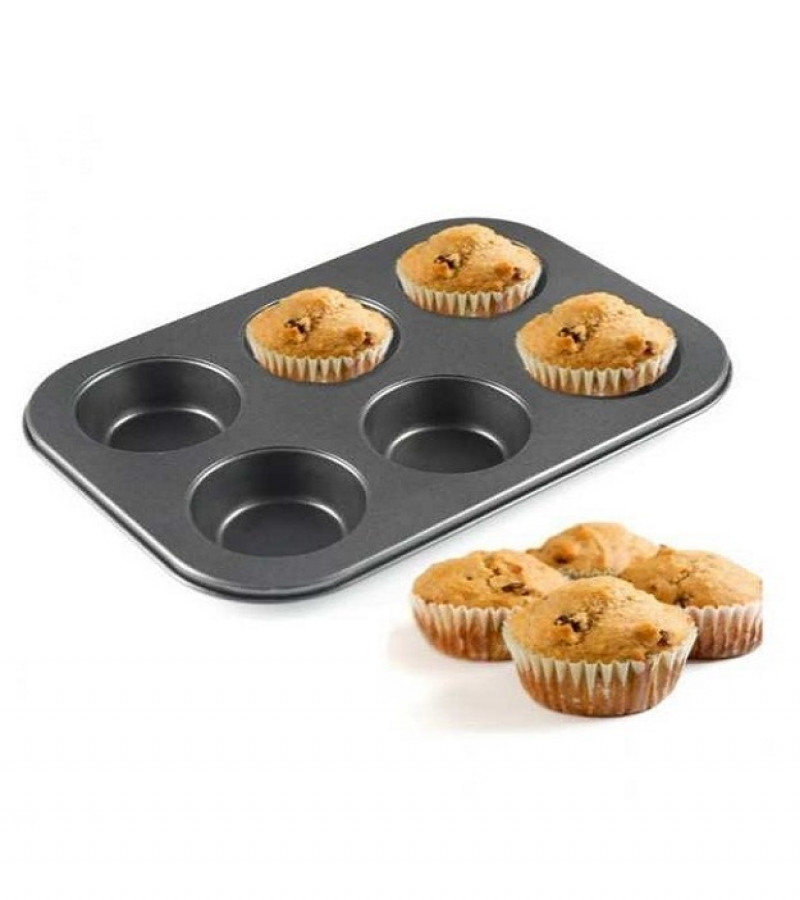 Best Cupcake Deal 6 Cupcake Muffin Tray + 50pcs Cupcake Muffin Liners + Spatula and Oil Brush Set