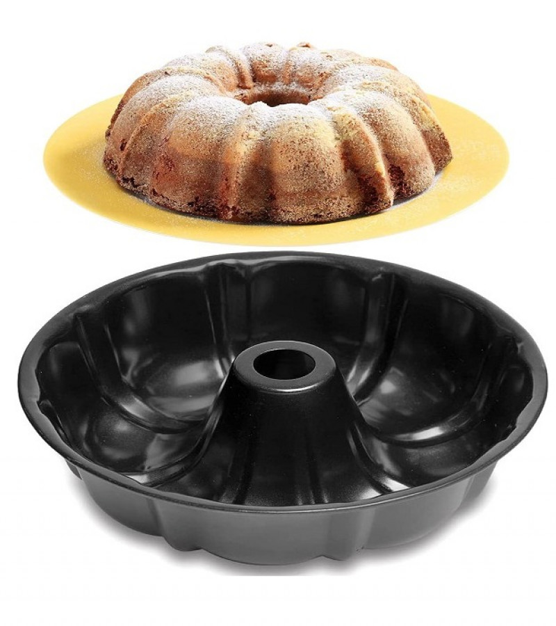 Carbon Steel Fluted Tube Bakeware Round Savarin Cake Mold