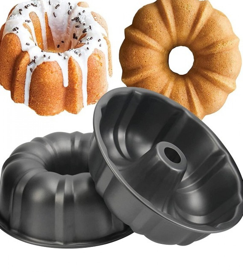 Carbon Steel Fluted Tube Bakeware Round Savarin Cake Mold