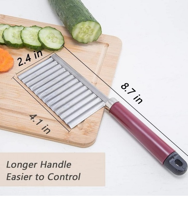 Crinkle Cutter Knife Stainless Steel Cutting Wave Slicer