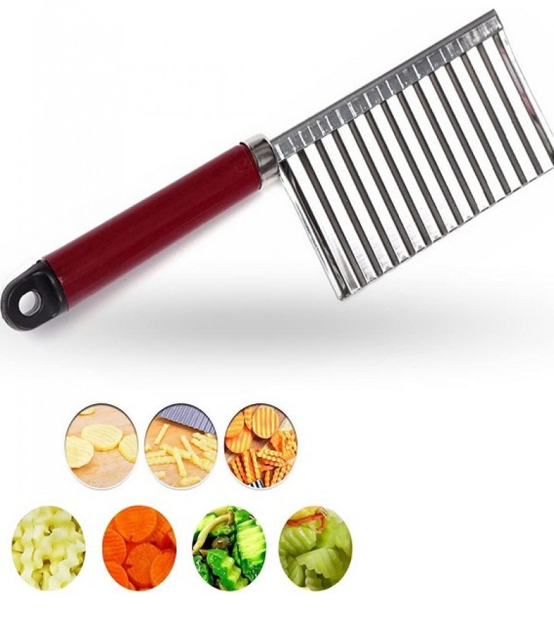 Crinkle Cutter Knife Stainless Steel Cutting Wave Slicer