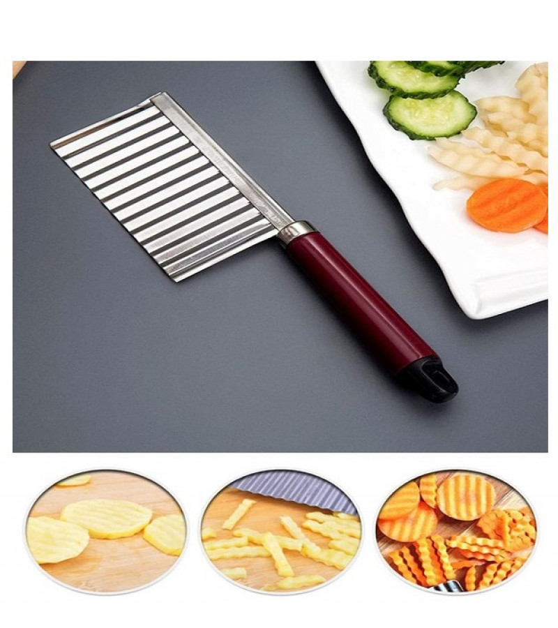 Crinkle Cutter Knife Stainless Steel Cutting Wave Slicer