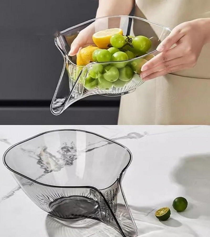 Drainage Basket Funnel Vegetable & Fruits Washing
