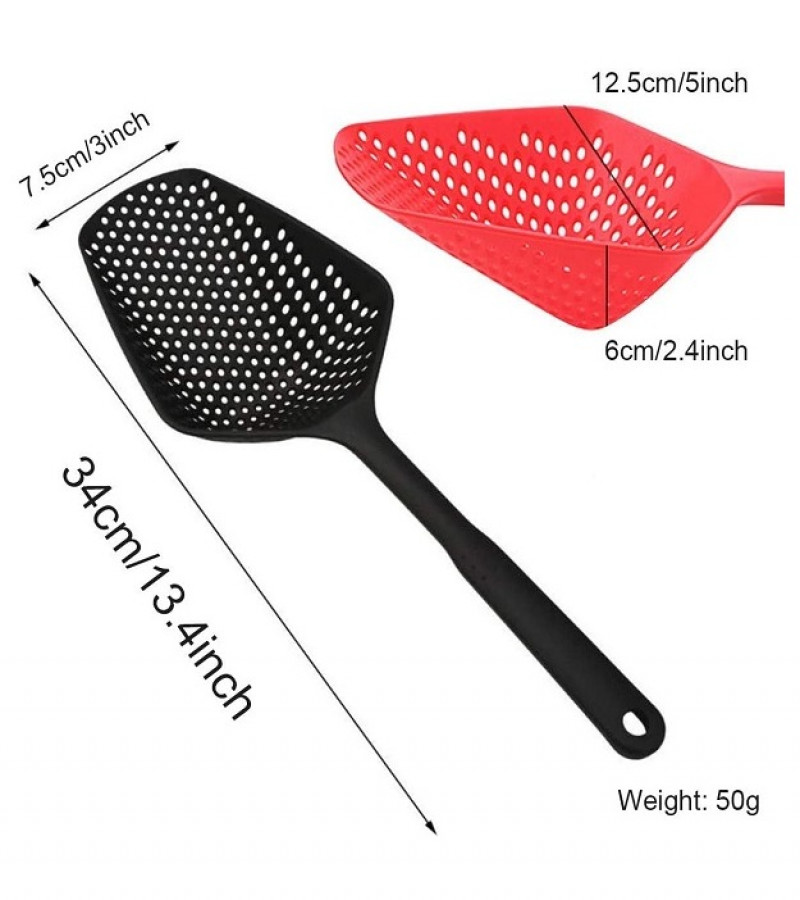 Nylon Drain Strainer Scoop Colander Skimmer Spoon with Long Handle