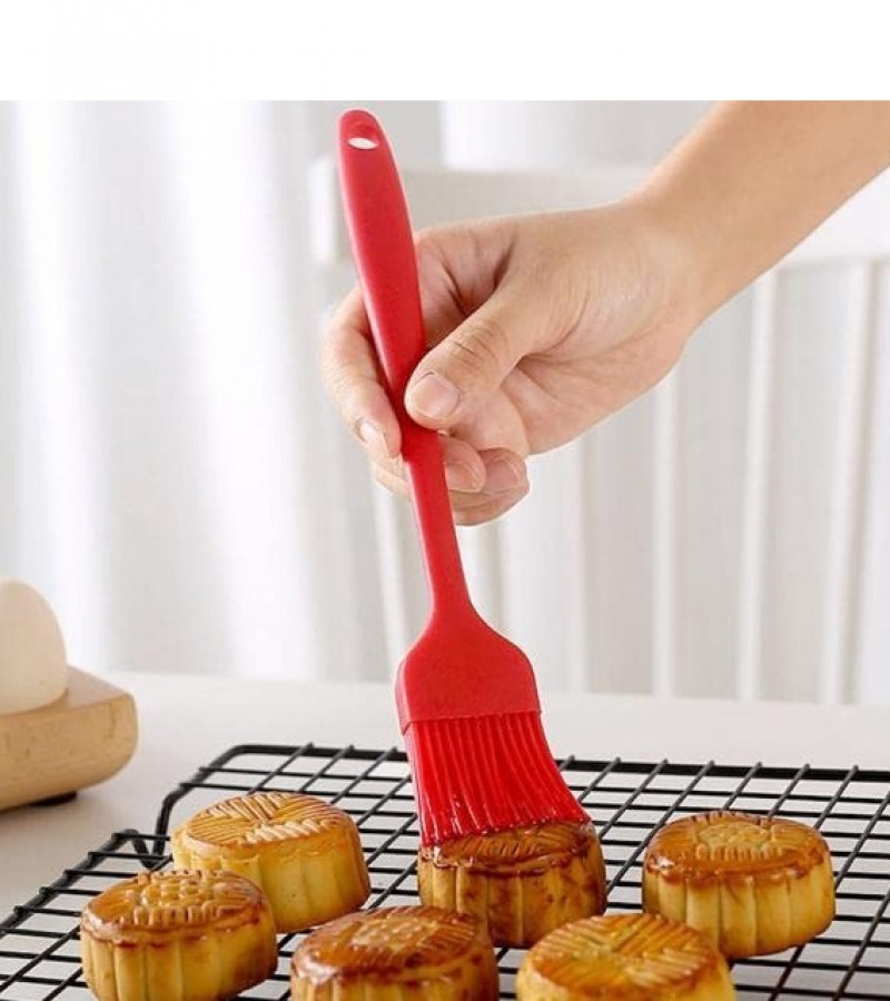 Pack Of 2 Silicone Pastry Brush Cooking Oil Brush & Spatula for Baking