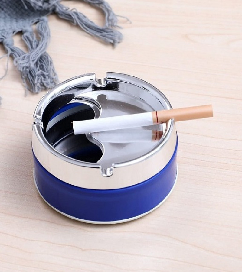 Portable Ash Tray With Rotatable Cover Lid