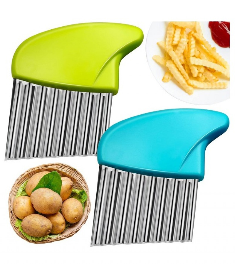 Potato Crinkle Cutter Stainless Steel Wavy Blade Chip Cutter