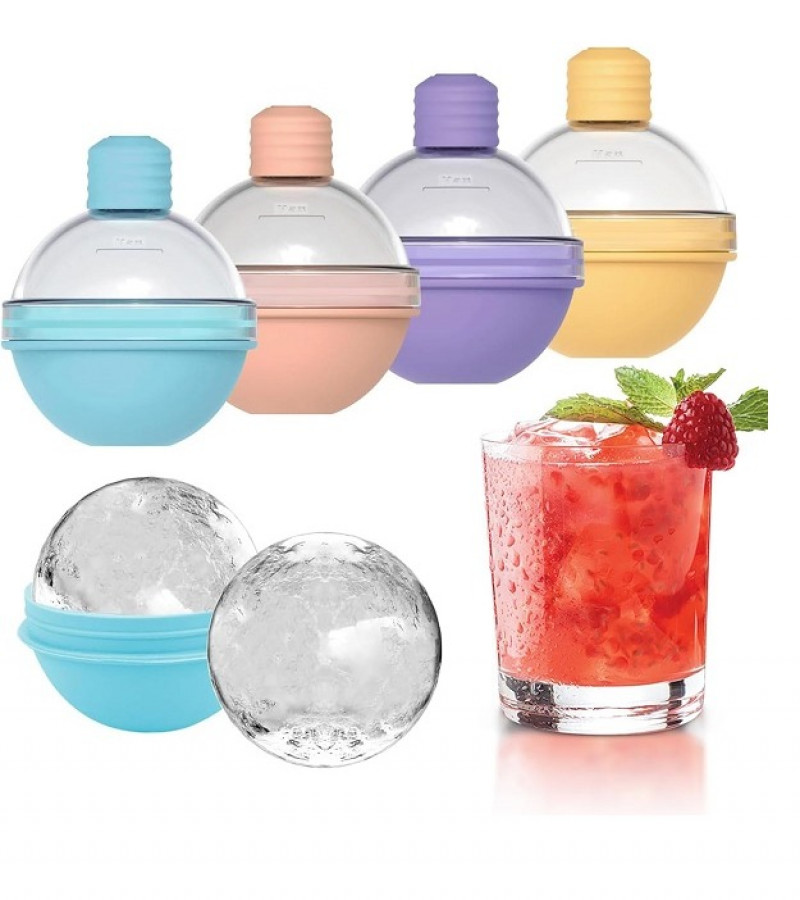 Silicone Ice Sphere Molds Stackable 2.5-Inch Ice Ball Maker