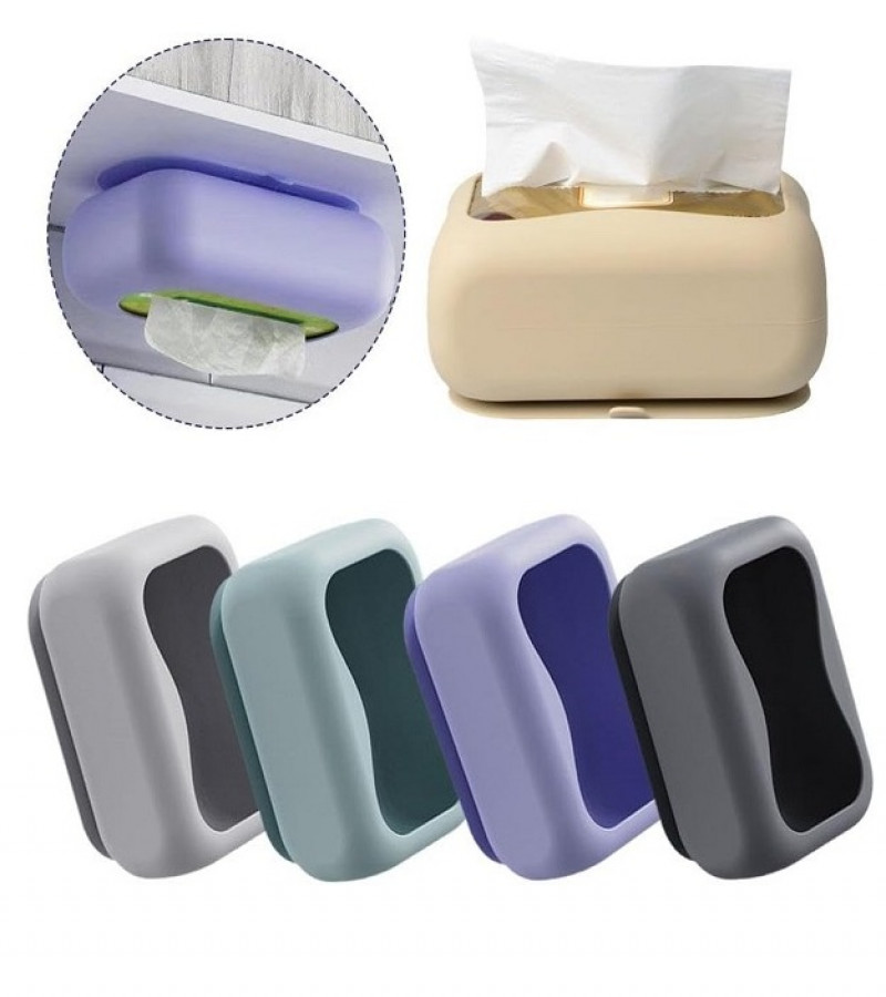 Silicone Suction Cup Rectangle Tissue Box