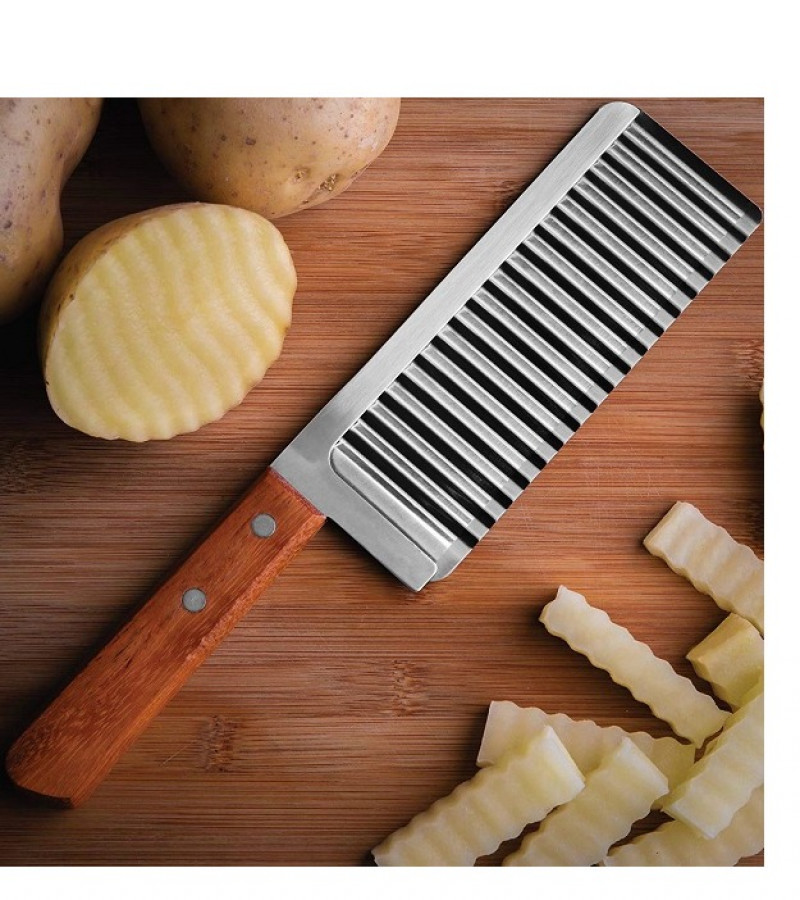 Wavy Crinkle Cutters Cutting French Fry Slicer Stainless Steel Knife