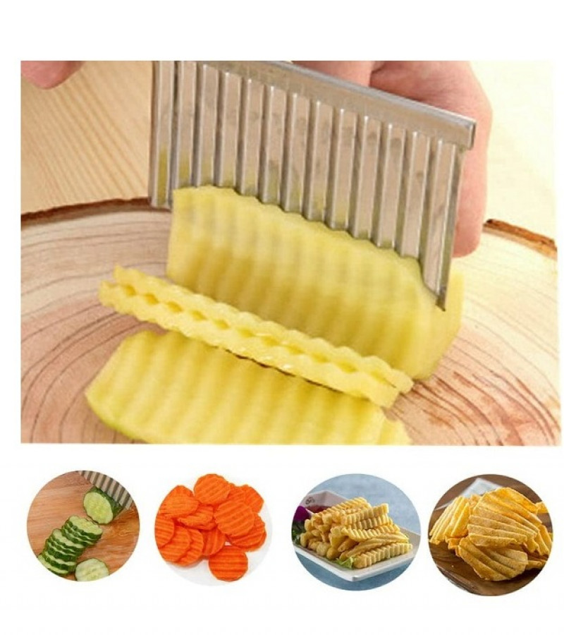 Wavy Crinkle Cutters Cutting French Fry Slicer Stainless Steel Knife