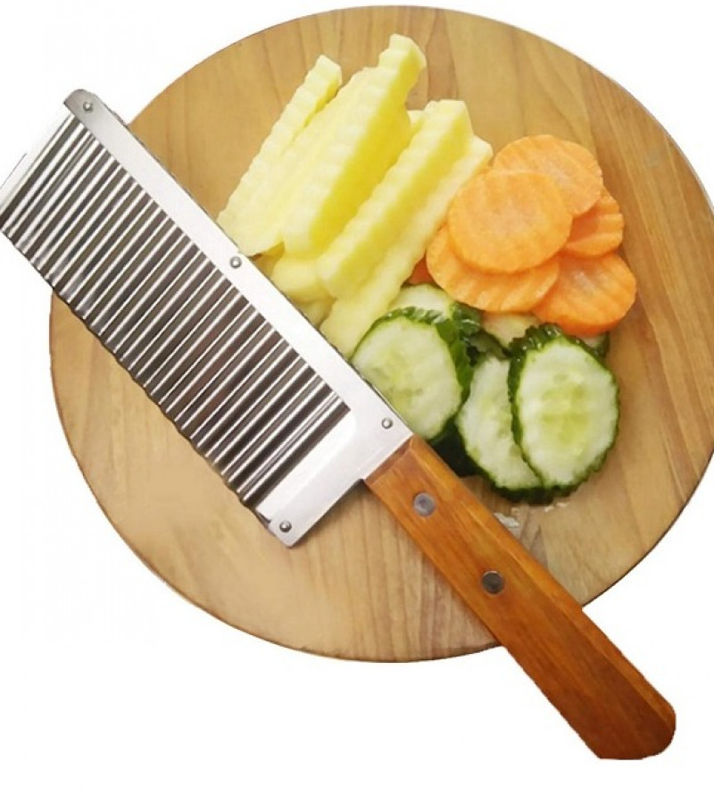 Wavy Crinkle Cutters Cutting French Fry Slicer Stainless Steel Knife